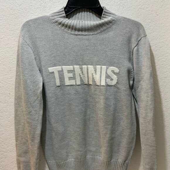 The Bubble Tennis Sweater Gray  white size XS - Picture 2 of 8